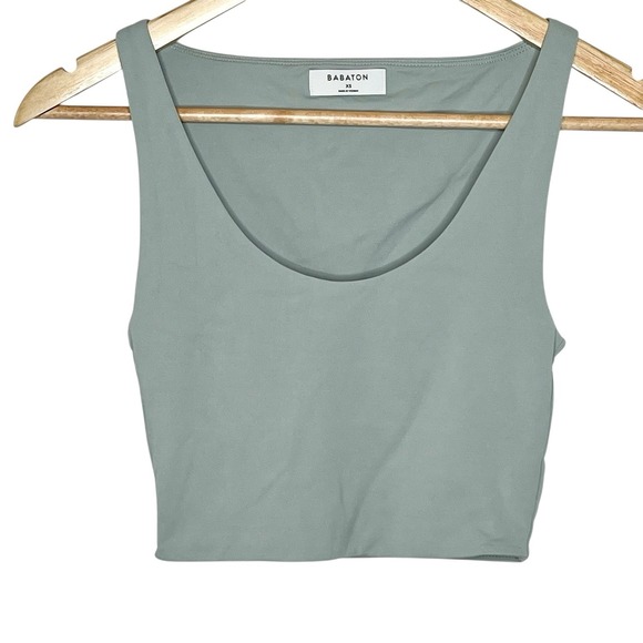 Aritzia Tops - Babaton Aritzia Contour Crop Tank Top Dusky Green Womens Size XS Sage Minimalist